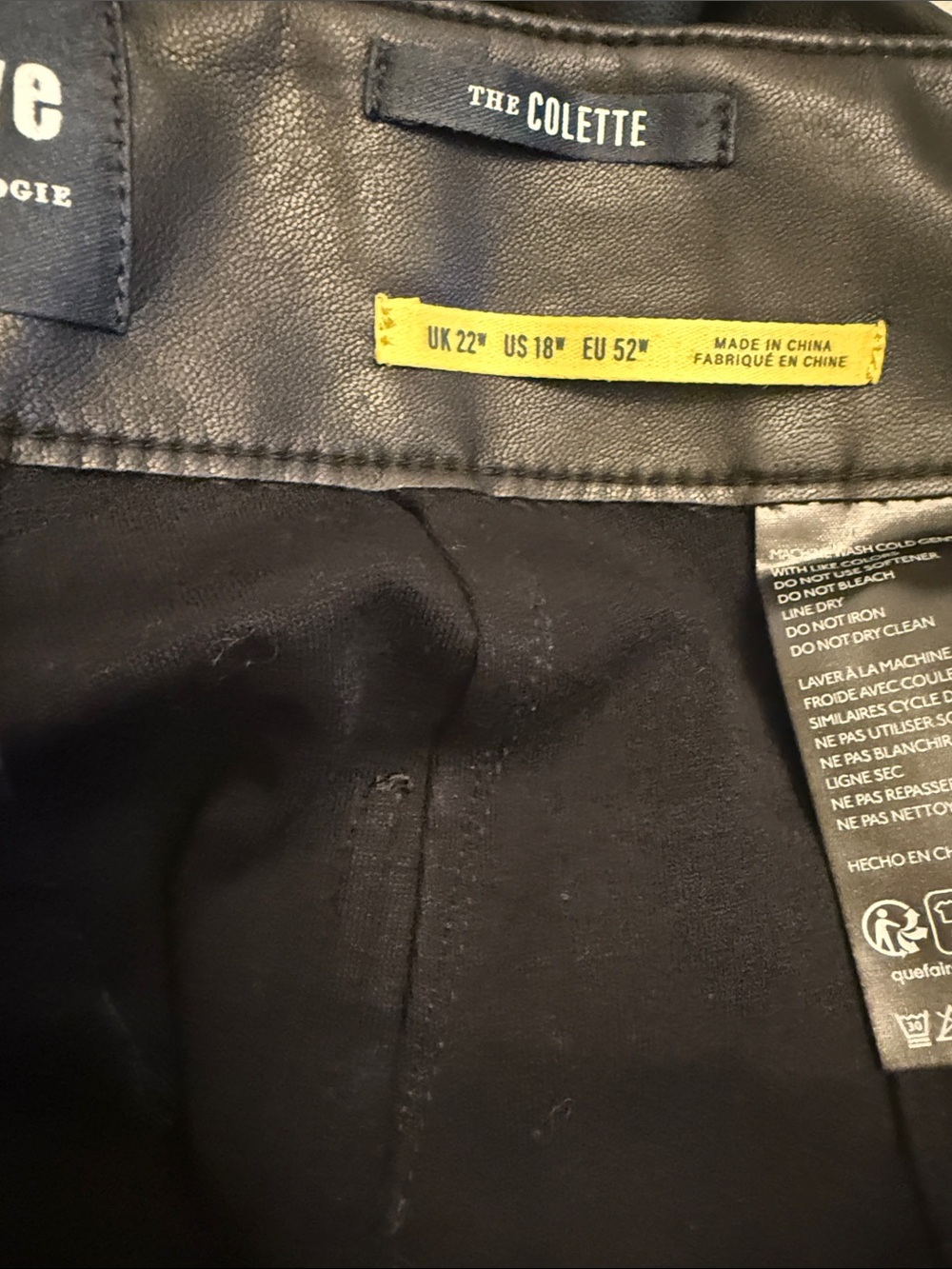 Anthropologie The Colette Faux-Leather Wide-Leg Pants by Maeve Sz 18W - Picture 5 of 5